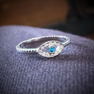 Just in- Beautiful Sterling Silver Evil Eye Ring